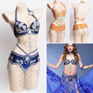 Costumi set da donna Cintura sexy per danza del ventre danza notturna Carnevale Top Cintura reggiseno a catena WY7107