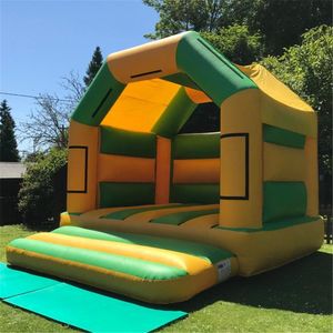 4x4x3.5m toppkvalitet popup bröllop trampolin vuxen studsande slott pvc oxford uppblåsbara hoppande hus disco party underhållning med klistermärke reklam