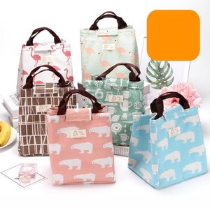 14 Colors Geometric Printed Oxford Lunch Bag Portable Insulated Thermal Food Picnic Lunch Pouch Stripe Cooler Lunch Box