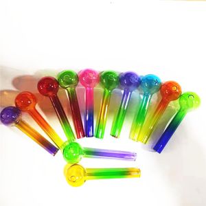 Handcraft Pyrex Oil Burner Pipe Mini Smoking Hand Tubs Hand Water Bong Silicone Nectar