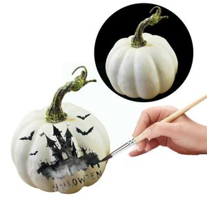 Halloween Doodle Simulation White Pumpkin Festival Shooting Mini Artificial Home DIY Decor Pumpkin Props Decoration M9T5 Y0829