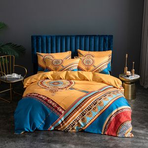 Böhmen designer sängkläder sätter hästtryckt bomullsdrottningsstorlek täcke täcke sängen mode sommar vårkuddar