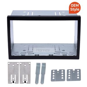 Kit di installazione fascia per autoradio universale 173*98mm Kit cruscotto pannello telaio stereo doppio Din stile OEM argento