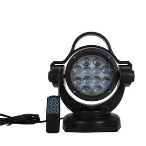 Novidade Iluminação V LED Marine Search Light graus Controle remoto sem fio para caminhão de barco OFFRAOD X4 SUV carro w lâmpada de trabalho