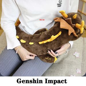 Rock King Zhong Li Gioco Cosplay Genshin Impact Peluche Bambola Progetto Anime Morbido Cuscino Farcito Giocattolo Regalo per Bambini Halloween Natale Drago Y0913