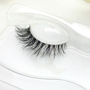 Mink Eyelashes 0.8-1.0cm 3D Mink False Eyelash Natural Full Strip Transparent Band Lashes Cilios Posticos Osynliga Band Lashes