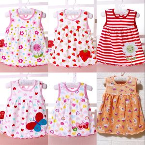 Baby tjejer klänningar sommar kläder flicka klänning prinsessan kläder hjärta blomma frukter tryck kjol 20220225 h1