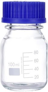 ラボサプライは 青いキャップ透明な透明なガラス医療実験室化学機器を備えた試薬ボトルスクリューマウス
