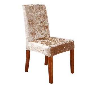 Chair Covers 1PC Gold Diamond Velvet Cover Soft Elastic Chairs Slipcover For Wedding Dining Room Office Banquet Housse De Chaise