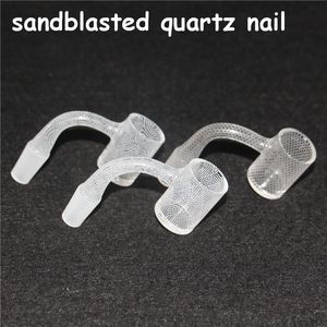 Sandblasted Palenie w pełni spawane Quartz Banger Krawęta Krawędź Krawędź Nail Hoishahs 14mm Mężczyzna 90 Paznokcie Dla Bong Glass Ash Catcher