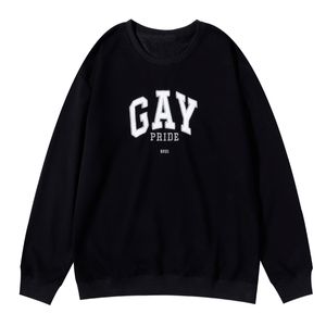 23SS Yeni Nakış Baskı Gurur Erkekler Kadın Hoodies Moda Günlük Lüks Sweatshirtler Eşcinsel Giyim Popülerliği Sweat322l