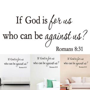 Wall Stickers Bible Series Characters Wallpaper For Rooms Sofa Generation Carvings Verse Art Home Decoration If God 8:31