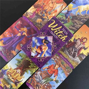 Teen Witch Tarot Cartões Completo Inglês Clássico Jogos de Tabuleiro Imaginativo Oracle Divination Divination Game com PDF Love 2xa5