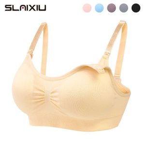 SLAIXIU Reggiseno di maternità per l'allattamento Taglie forti Allattamento incluso Reggiseno per seno Gravidanza Donna Allattamento al seno Reggiseni per dormire regolabili Y0925