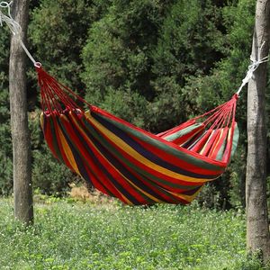 190x80cm Singel Person Portable Outdoor Camping Hammock High Strength Fabric Hanging Bed Sleeping Swing For Garden Travel Beach Bags