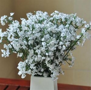 Elegante künstliche BabysBreath Blumen Künstliche weiße Gypsophila Gefälschte Seide Blume Pflanze Home Hochzeit Hauptdekoration