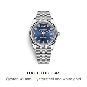 Zegarek na rękę Luksusowe zegarki Business Classic Diamond 41 mm Automatyczne Man Mechaniczna stal nierdzewna