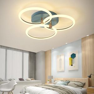Lampa sypialni nowoczesne proste kreatywne sala sztuki Sufit ciepłe romantyczne koło LED w mistrzowskich światłach nauki