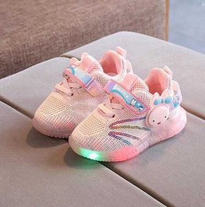 Storlek22-31BoysGlowing Skor för barn Icke-slipbarn Toddler Sneakers för pojkar Baby Lysande Skor med LED-lampor för tjejer G1025