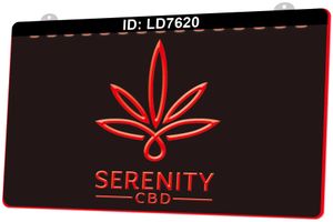 LD7620 Serenity CBD Oil Grawerowanie 3D Grawerowanie LED Sign Sign Hurt Sprzedaż detaliczna