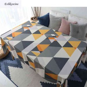 Free Yellow Triangles Tovaglia Home/el/Diner Table Cover Mantel De Mesa Multifunzione Stampata Panno coperto Nappe 210626