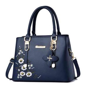 Moda feminina bordado bolsa de ombro china wholale pu mulher bolsa 2021 grande capacidade de sacola para ladi