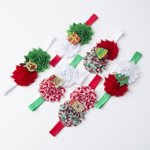 Baby Meninas Headbands Kids Christmas Hairbands Flower Tree Dos Desenhos Animados Elk Cabelo Acessórios Boutique Crianças Elástico Rhinestone Kha710