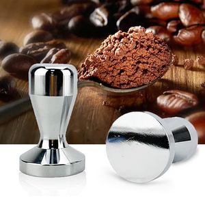 Hem 49mm 51mm 58mm Hammer Rostfritt stål Cafe Kalibrerat tryck Espresso Pulverböna Tryck på Kaffe Tamper Flat Base