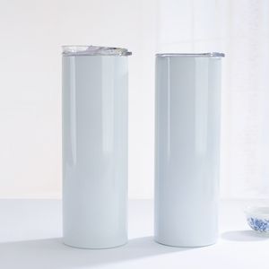 30 uncji Sublimacja Pusty Balandki ze stali nierdzewnej Proste Thermos Cup Heat Transfer Household Water Butelka ze słomką