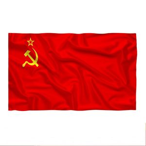 Красный CCCP флаг 90x150см Союз советских социалистических республик 3x5 'ноги супер-поли крытый на открытом воздухе СССР страна русский баннер