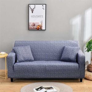 Housmife Elastic Sofa Skydd för vardagsrum Stretch Slipcover Sectional Couch L-Shape Fåtölj 1/2/3 / 4-sits 211116