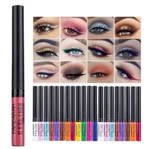 Renkli Sıvı Kırmızı Eyeliner Mat UV Glow Renkli Eyelinerler Neon Parlak Su Geçirmez Uzun Ömürlü Smudgeproof Beyaz Kahverengi Göz Kalemi Makyaj