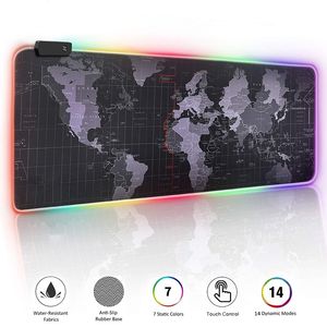 RGB Pad Gaming XXL grande pad Gamer LED Big Mouse Computer Moquet con retroilluminazione Mappa tastiera Tappetino da tavolo