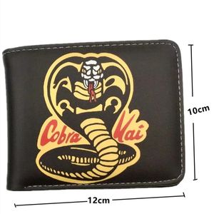 Hoge kwaliteit film anime cartoon Cobra Kai portemonnee PU lederen korte tas met munt pocket kaarthouder voor grils en goys