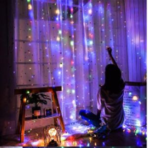 Other Home Decor DC5V USB key Remote Contro LED Curtain Light With Hook Background Luminous Curtains M M Decoration Accessories
