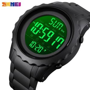 Skmei 2Time спортивные цифровые часы для мужчин Chrono обратный отсчет тревоги наручные часы мужские водонепроницаемые 12/24 часа часы Montre Homme 1624 Q0524