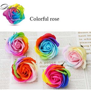 16PCS/Box Soap Floral Gift Flower Petal Artificial Rose Decor Ornament Party Valentine'S Day Decorating Holding Flowers 210624