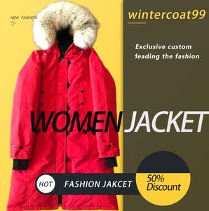 Exclusive custom Famous Winter jackets Fashion Parkas top quality Female real wolf fur Down Jacket Women Clothing Coat Color Overcoat Women's coats warm parka