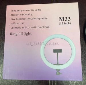 M33 Live Breadcast Network Red Fill Light Mobile Phone 13-дюймовый Live Light LED Кольцо Красота Якорь Свет Самостоятельный Высокое качество с розничной коробкой