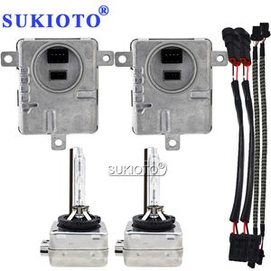 sukioto 55w canbus lights d3s 4300K ​​5000K D1S 6000K 8000K 헤드 라이트 D1R D3R D1 HID 크세논 키트