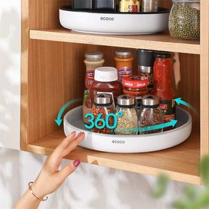 360 Rotating Storage Rack Multifunctional Seasoning Organizer Shelf Oilproof Non-slip Kitchen supplies Holder For Home 211102