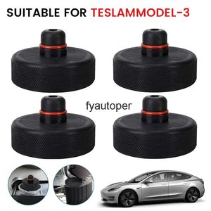 4 st Ny Jack Pad Adapter Rubber W / Storage Case Bag Box Verktyg Lyft Säker Höj tungt för Tesla Model 3 s X