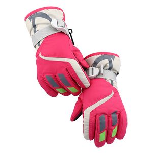 Fünf Finger Handschuhe Winter Für Kinder Jungen Mädchen Schnee Winddicht Wasserdichte Fäustlinge Outdoor Sport Skifahren Finger Handschuh