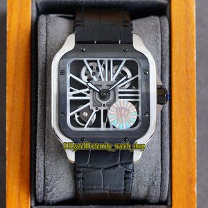 Etykiety Zegarki V3 Wersja Upgrade RRF 0015 Horloge Szkielet 0009 Szwajcarski Ronda 4S20 Kwarcowy Mężczyzna Oglądaj Dwa Tone Bezel Szybki demontaż Skórzany Pasek Super 0037