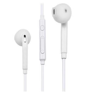 Auricolari S4 S7 Auricolari J5 Auricolari Iphone 6 6s Auricolari per Jack in Ear Microfono cablato Controllo volume 3,5 mm Bianco con scatola al dettaglio