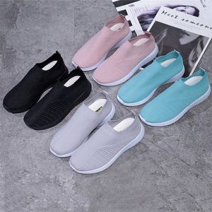 Women Knit Sock Shoe Paris Designer Sneakers Flat Platform Lightweight Trainers High Top Quality Mesh Comfortable Casual Shoes 7 Colors 005