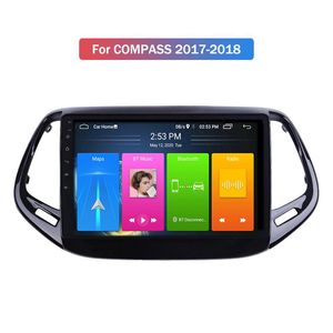 Samochodowy odtwarzacz DVD GPS Urządzenie główki Nawigacja dla Jeep Compass 2017-2018 Auto Stereo Support SWC BT 2 DIN