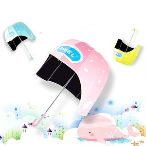 Cartoon Hjälm Sun Paraply Kids Dual-Syfte UV Hat Lång Handtag Paraplyer Regn Kvinna Kids For Girl Present
