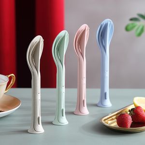 3 i 1 baby gadgets porslin set barn redskap barn saker toddler dinnerware bestick spädbarn mat matning kniv sked gaffel 0910