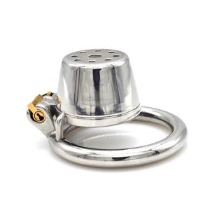 Cockrings Stainless Steel Male Chastity Device Cock Cage Penis Ring Short Locking Belt Urethral Catheter Barbed Sex Toys For Men